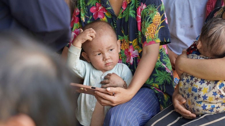 Mother and child in rural Laos