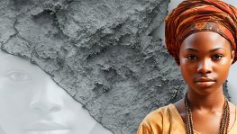 Liberia Jupiter Assessment Report Cover with Liberia map on the background and a Liberian woman looking straight to reader