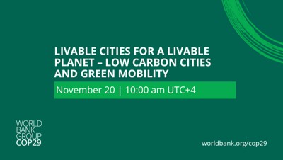 Livable cities COP29 event card