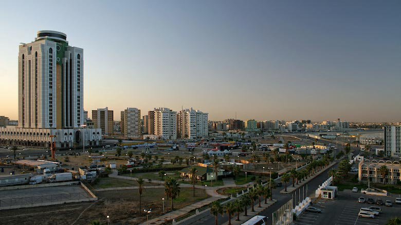 منظر جوي من طرابلس، ليبيا.