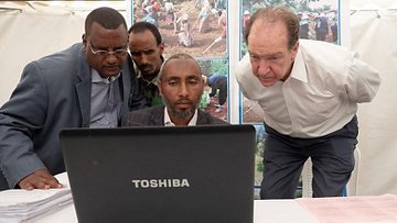 President Malpass at site visit in Ethiopia