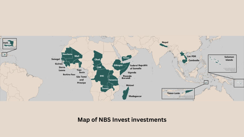 Map of NBS Invest projects.