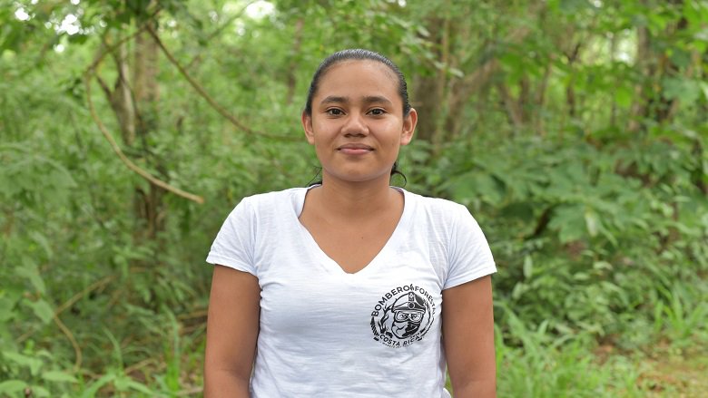 Melissa Aviles, a forest brigadista from Costa Rica. Photo: Courtesy of FONAFIFO/MINAE