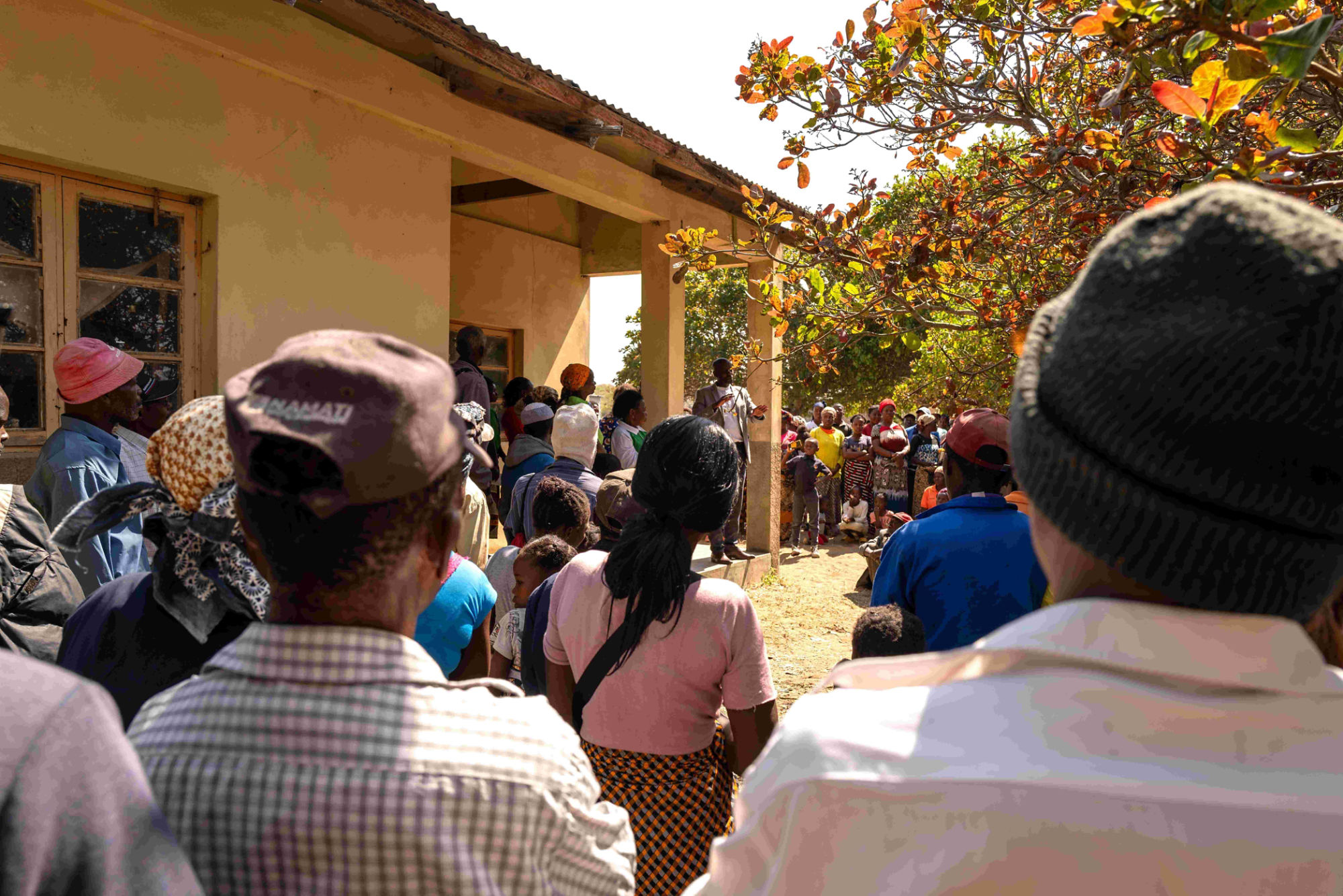People in Mozambique lining up to register for IDs