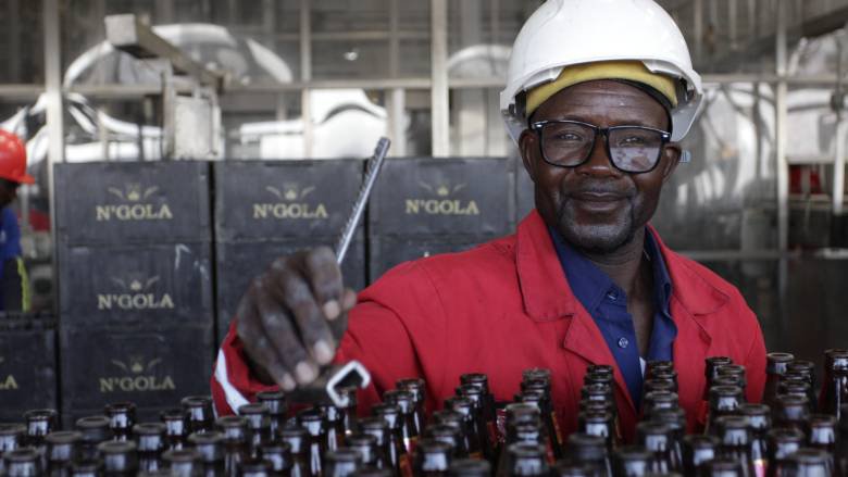 The N’Gola beer factory in Lubango, Angola.