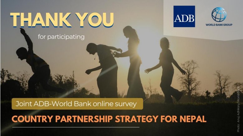 Thank you note for the joint ADB-WBG online youth survey