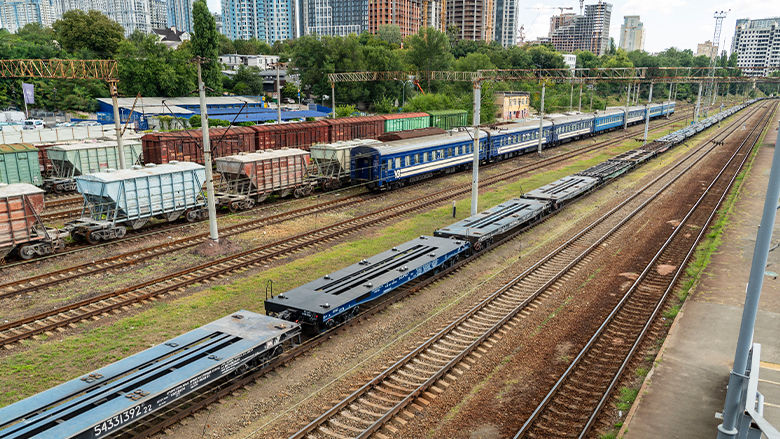 Ukrainian wagons in railways.