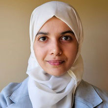 Young female with scarf