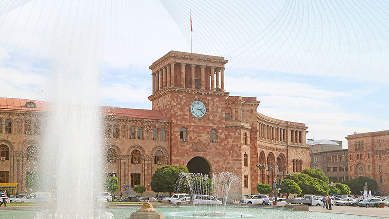 Republic Square in Yerevan, Armenia.