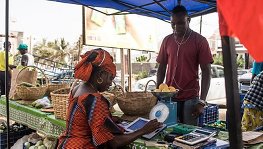 woman selling in the market