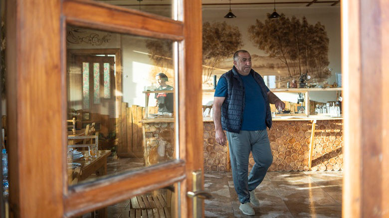 Samvel at his guesthouse