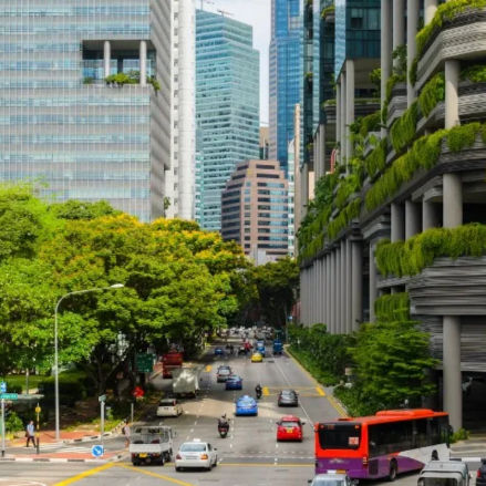 View of green spaces in Singapore