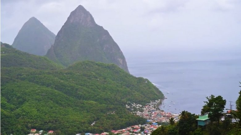 Aereal view of St Lucia