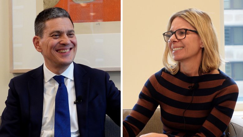Anna Bjerde and David Miliband 