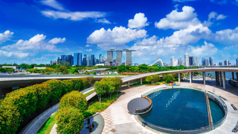 The Marina Barrage in Singapore 