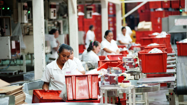 Workers in a factory in Guatemala 