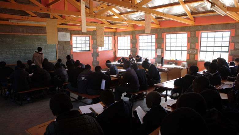 Trust in institutions - a representative image with a school in Maseru, Africa.