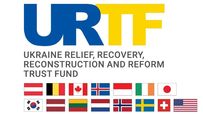 URTF logo with flags of donor countries