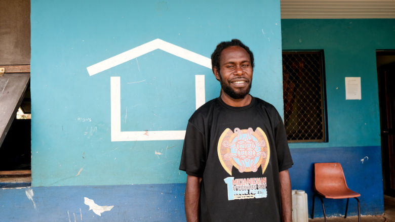 Alex Rodolph, Grade Three teacher and chair of the Community Disaster and Climate Change Committee, Teouma