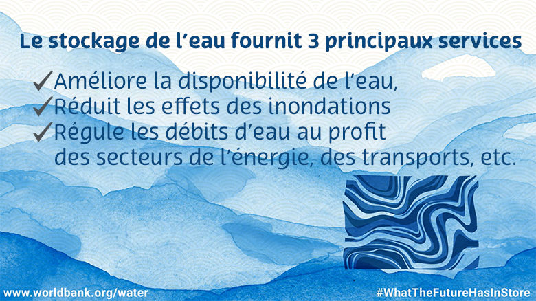 Le stockage de l’eau fournit trois principaux services