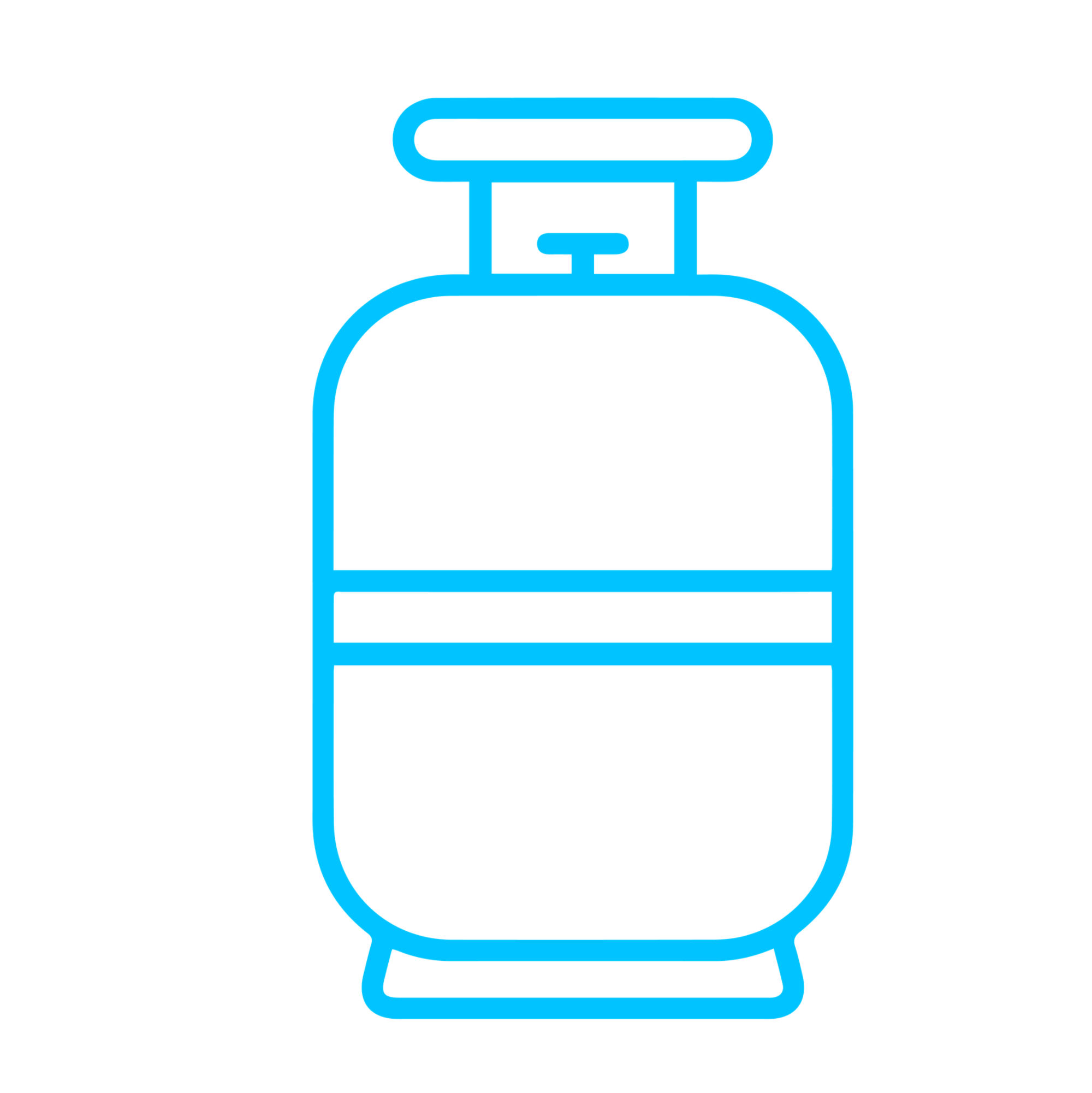 Icon showing LP gas cylinder 