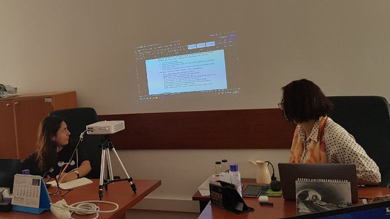 Yaren Bal at her internship with Türkiye's Ministry of Transport and Infrastructure