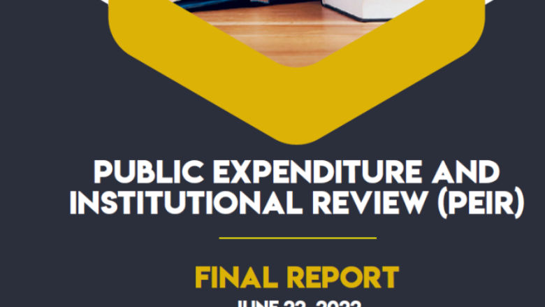 An image that displays Public Expenditure and Institutional Review Final Report June 22, 2022