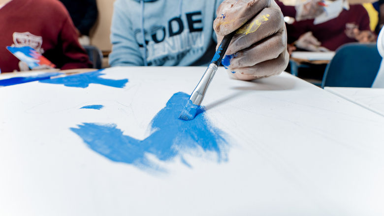 art project with children in Eswatini