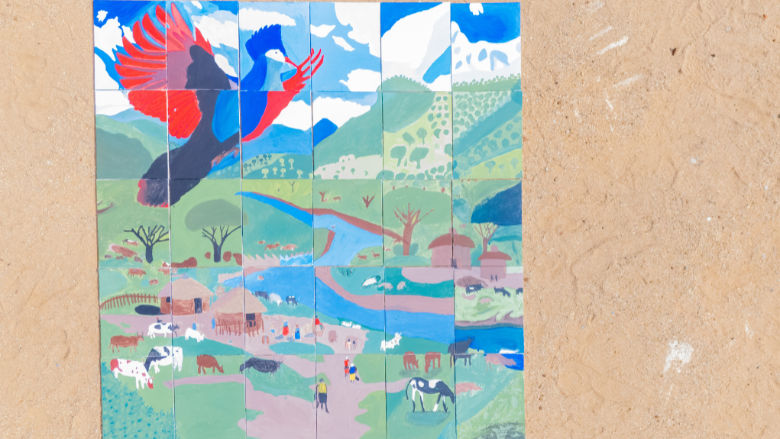 art project with children in Eswatini