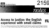 access to justice the english experience with small claims