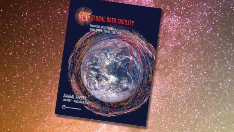 Image featuring the front cover of the inaugural Annual Report of the Global Data Facility 