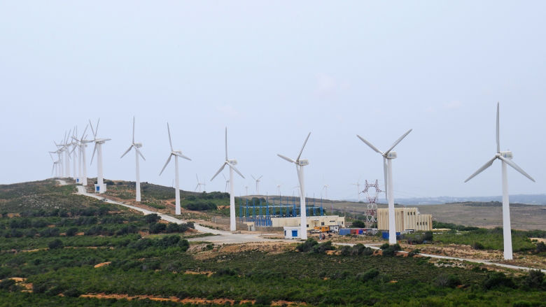Wind turbine farm Tunisia