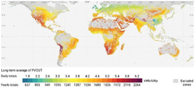 Solar Map Of The World Denise - Eex Global Solar Atlas1 780 Any