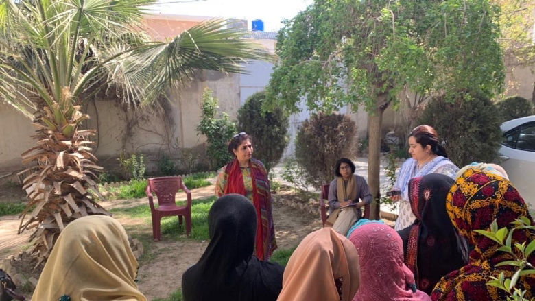 Picture of World Bank Pakistan's gender team doing field work