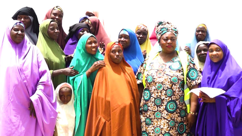 Group of women receiving training