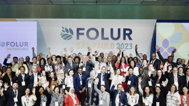 A crowd at the 2023 Food Systems, Land Use and Restoration (FOLUR) Conference.