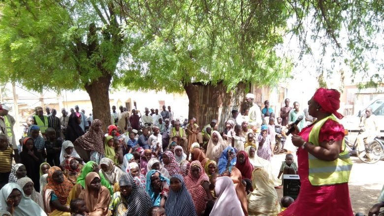 Women receiving skills training