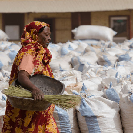 Woman carrying food