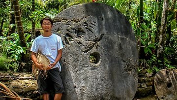 石貨で有名なミクロネシア連邦のヤップ島にて