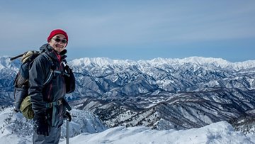 武尊山にて趣味の登山中