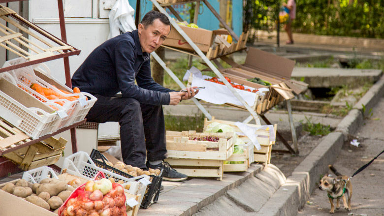 Vegetable seller