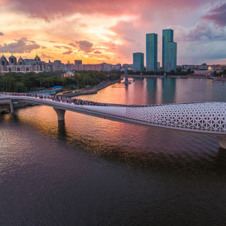 Evening view of Astana