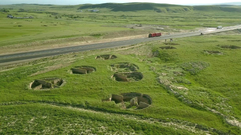 Archeological site along a highway