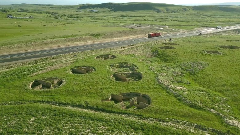 Archeological site along a highway
