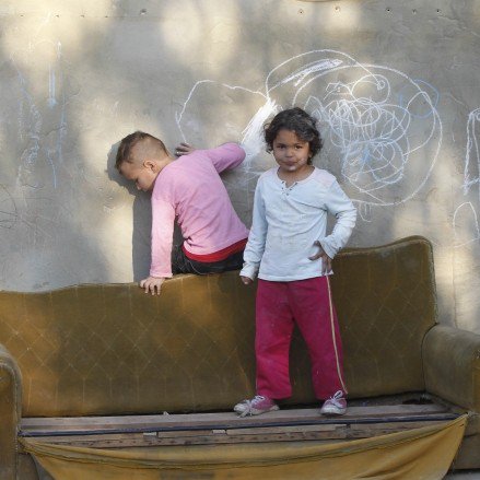 Lebanese children keep playing despite poverty