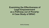 Examining effectiveness of legal empowerment BRAC