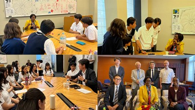 マーシー・テンボン副総裁兼官房長が名古屋国際中学校・高等学校で講演 