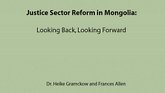 Justice Sector Reform Mongolia