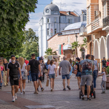 people walking down the street new