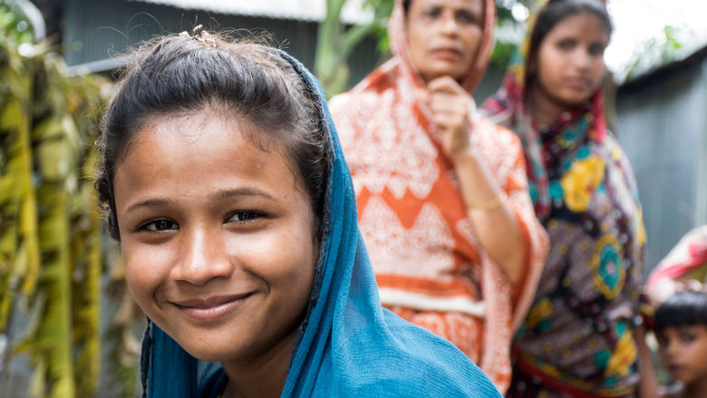 Woman and children at clinic